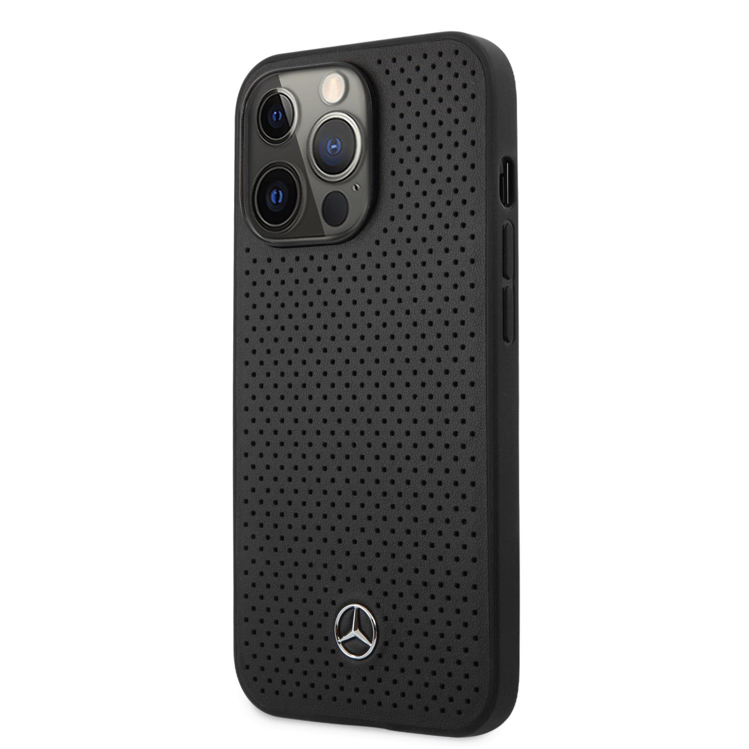 Iphone 14 Pro Mercedes-Benz Deri Siyah Kılıf MEHCP14LDELBK