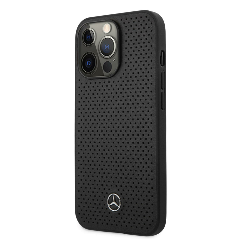 Iphone 14 Pro Mercedes-Benz Deri Siyah Kılıf MEHCP14LDELBK