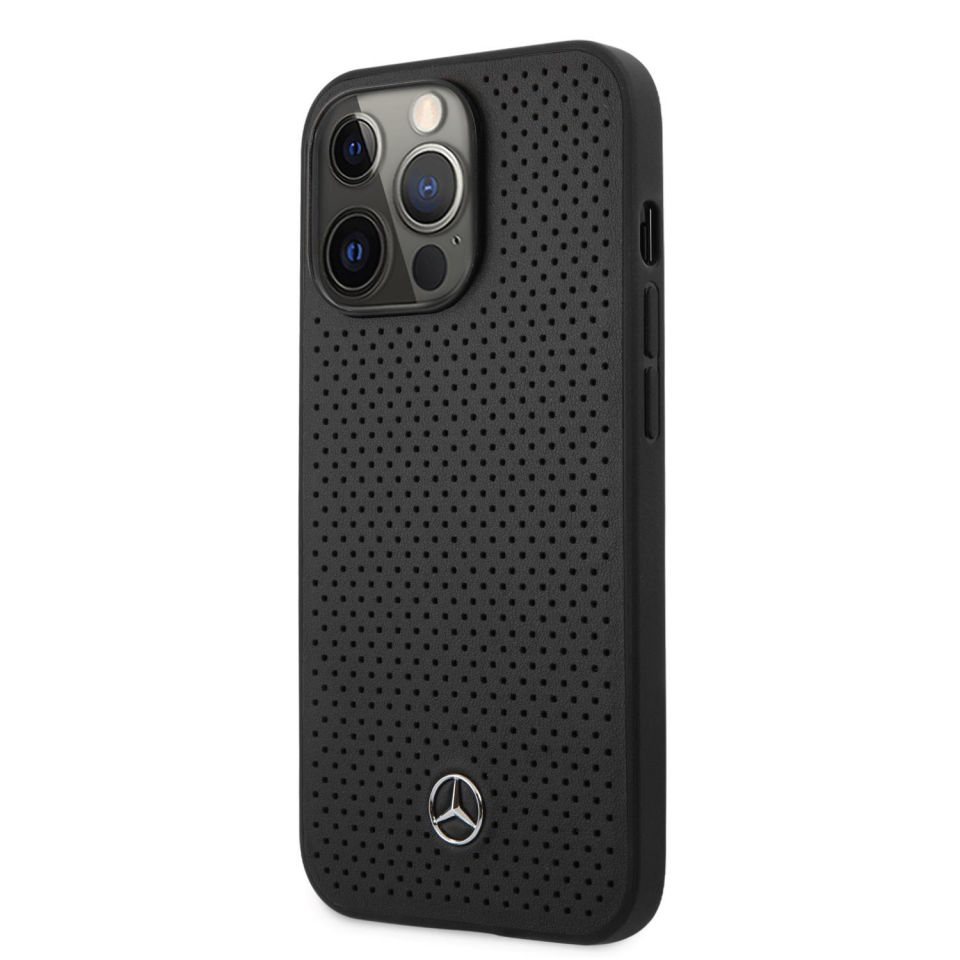 Iphone 14 Pro Mercedes-Benz Deri Siyah Kılıf MEHCP14LDELBK