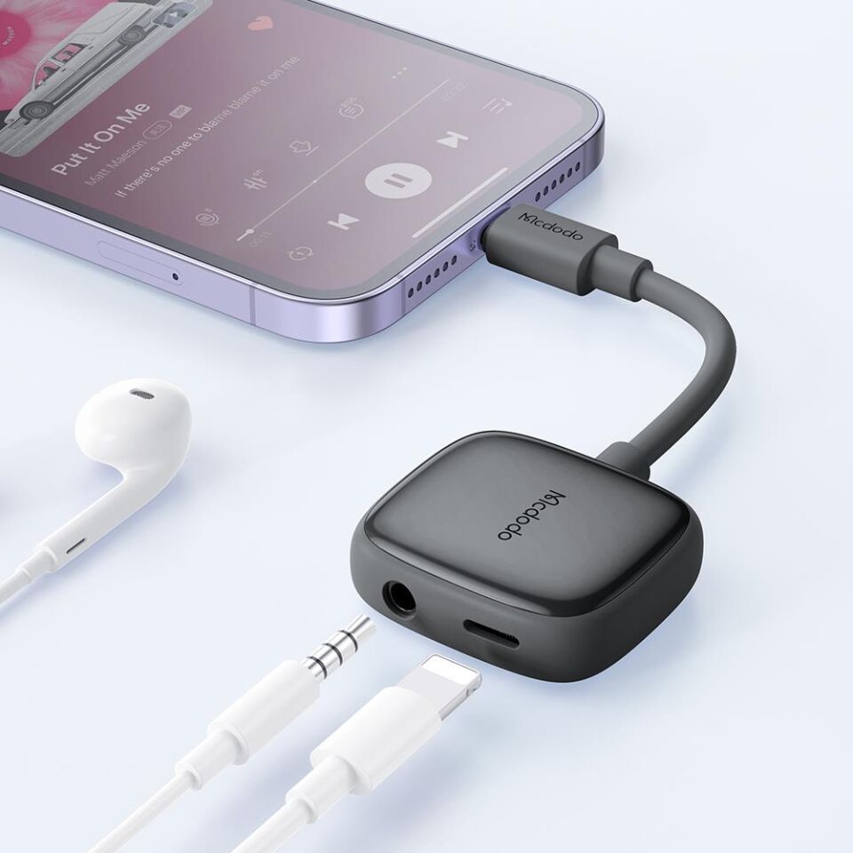 Mcdodo CA-2740 Lightning To Lightning Dijital Audio Adaptör - Gri