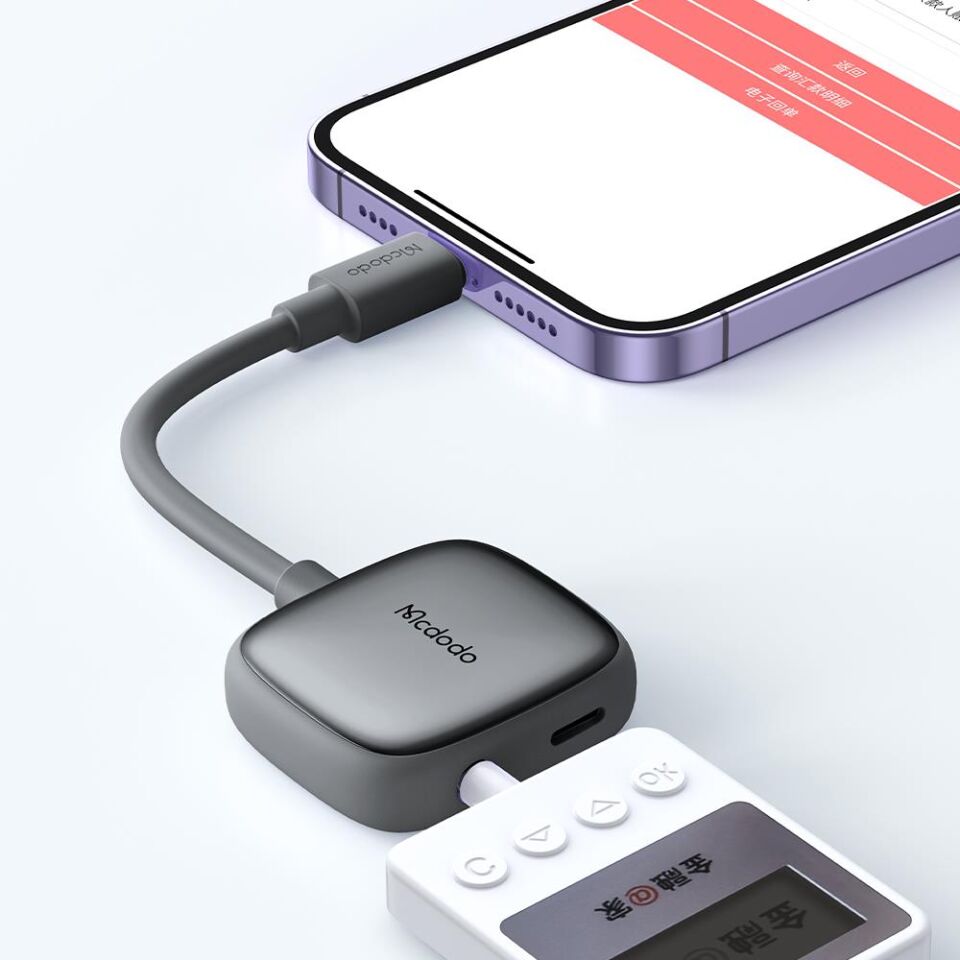 Mcdodo CA-2740 Lightning To Lightning Dijital Audio Adaptör - Gri