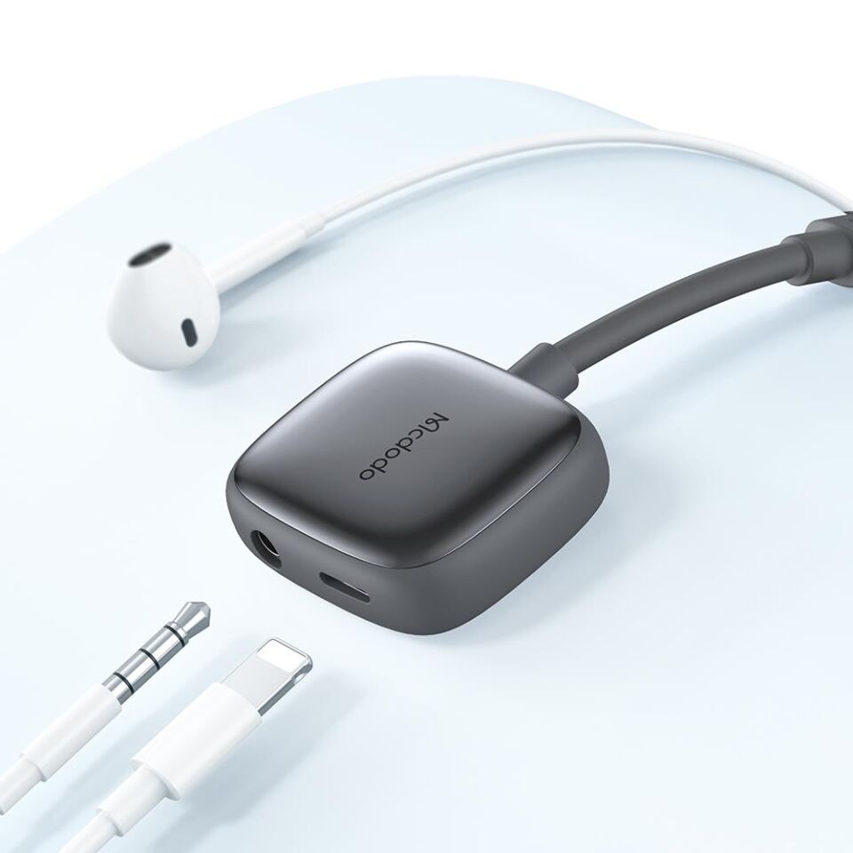 Mcdodo CA-2740 Lightning To Lightning Dijital Audio Adaptör - Gri