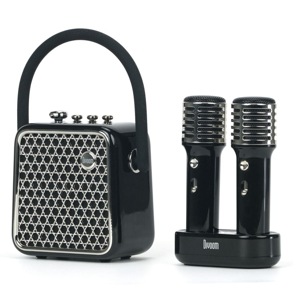 Divoom SongBird-SE Çift Mikrofonlu 18W Bluetooth Hoparlör Siyah
