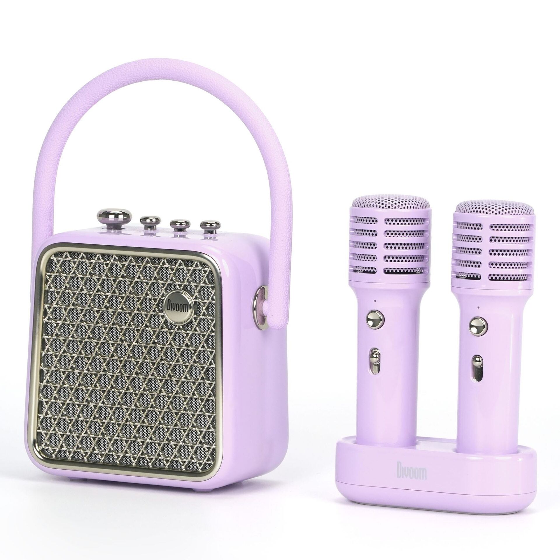 Divoom SongBird-SE Çift Mikrofonlu 18W Bluetooth Hoparlör Lila