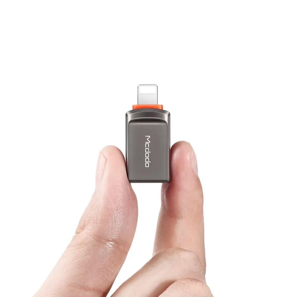 Mcdodo OT-8600 Usb to Lightning Dönüştürücü Soket Gri