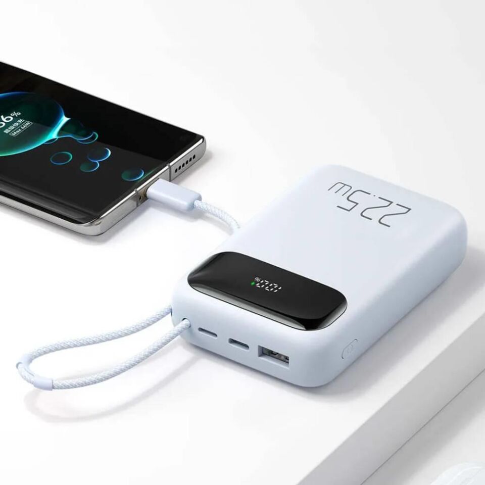 Mcdodo MC-3244 22.5W PD+QC 10000 mAh Powerbank & Type-C Şarj Kablosu Mavi