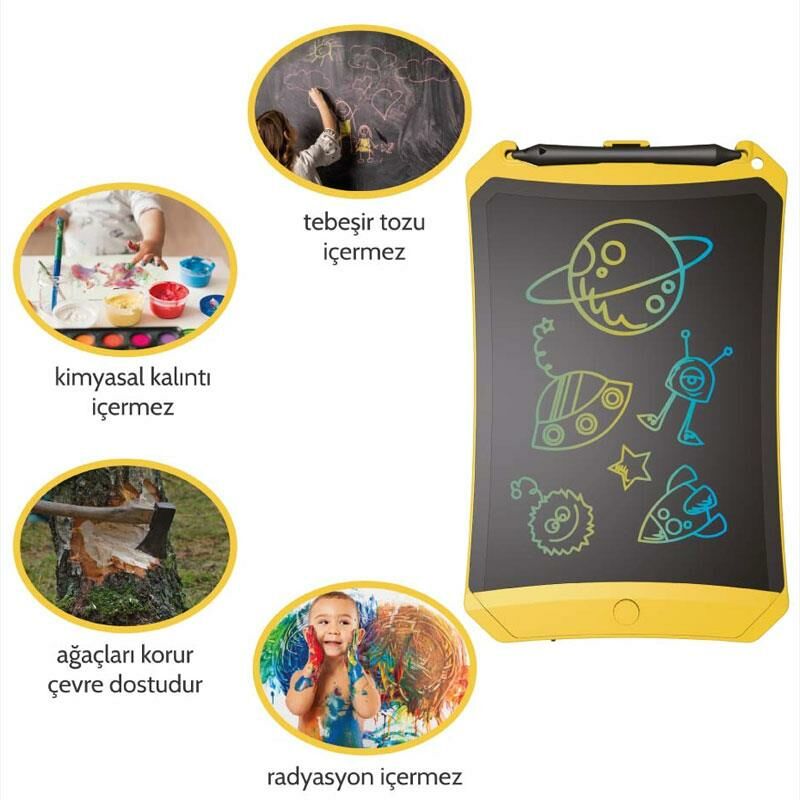 Xiaomi Wicue 8,5'' LCD Dijital Renkli Çizim Tableti Sarı