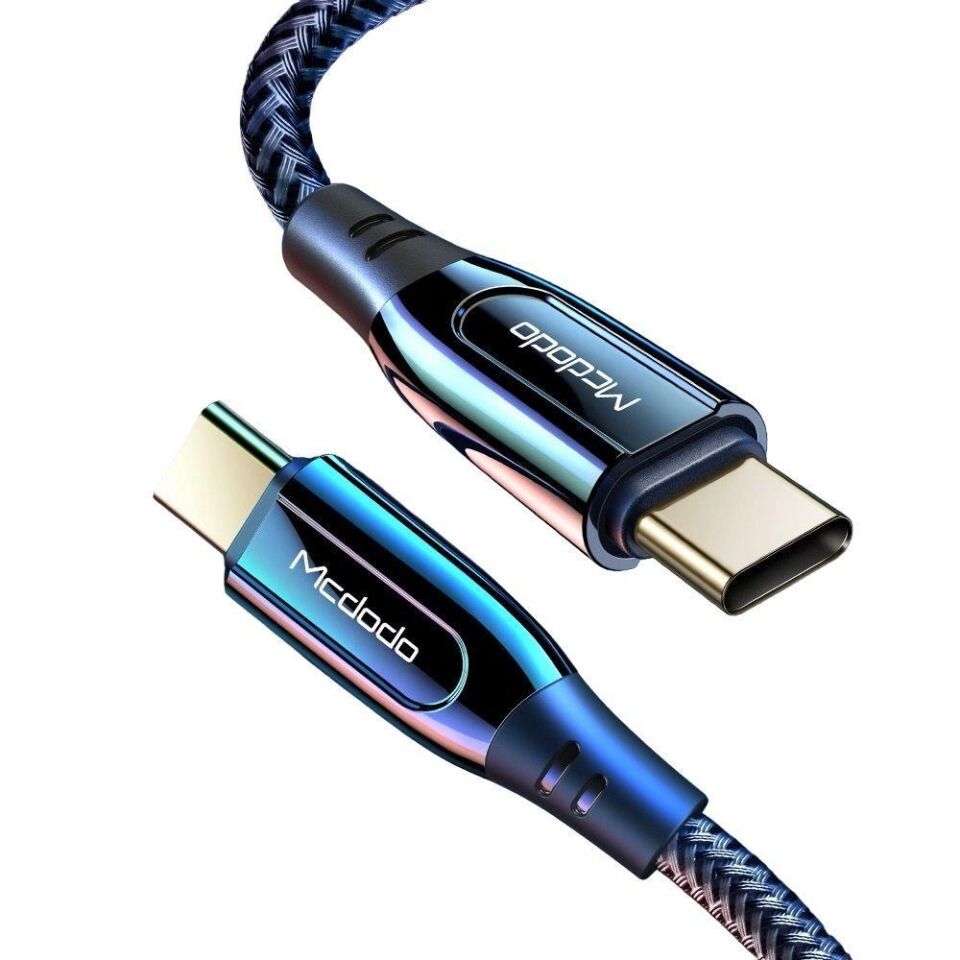 Mcdodo CA-8120 100W Type-C To Type-C Pd Hızlı Data-Şarj Kablosu 5A 1.2m-Siyah