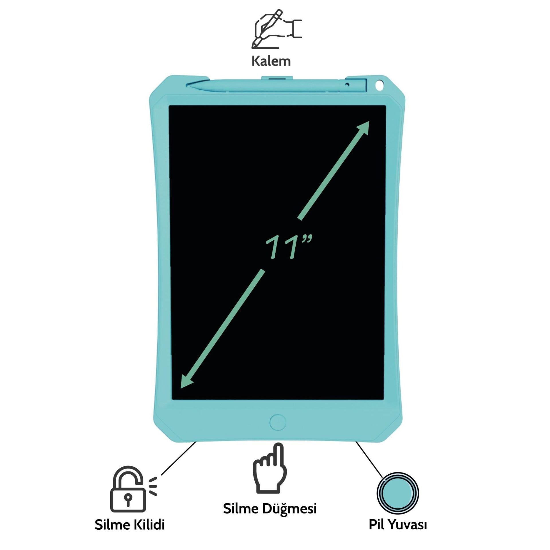 Xiaomi Mi Wicue 11'' LCD Dijital Çizim Tableti Mavi