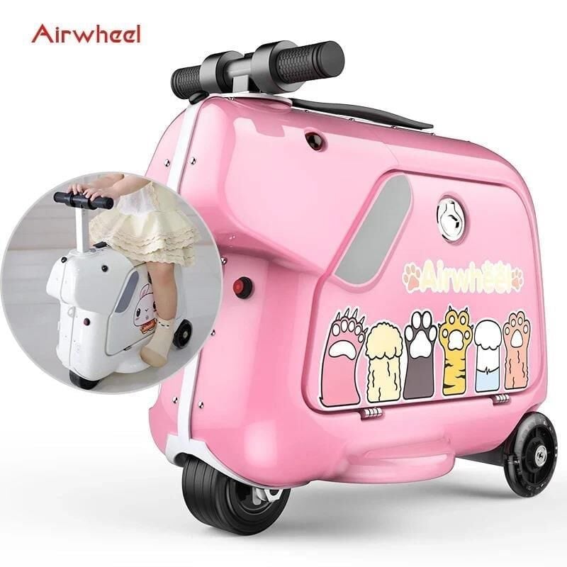 AirWheel Suitcase SQ3 Elektrikli Binilebilir Çocuk Scooter Valiz Mavi