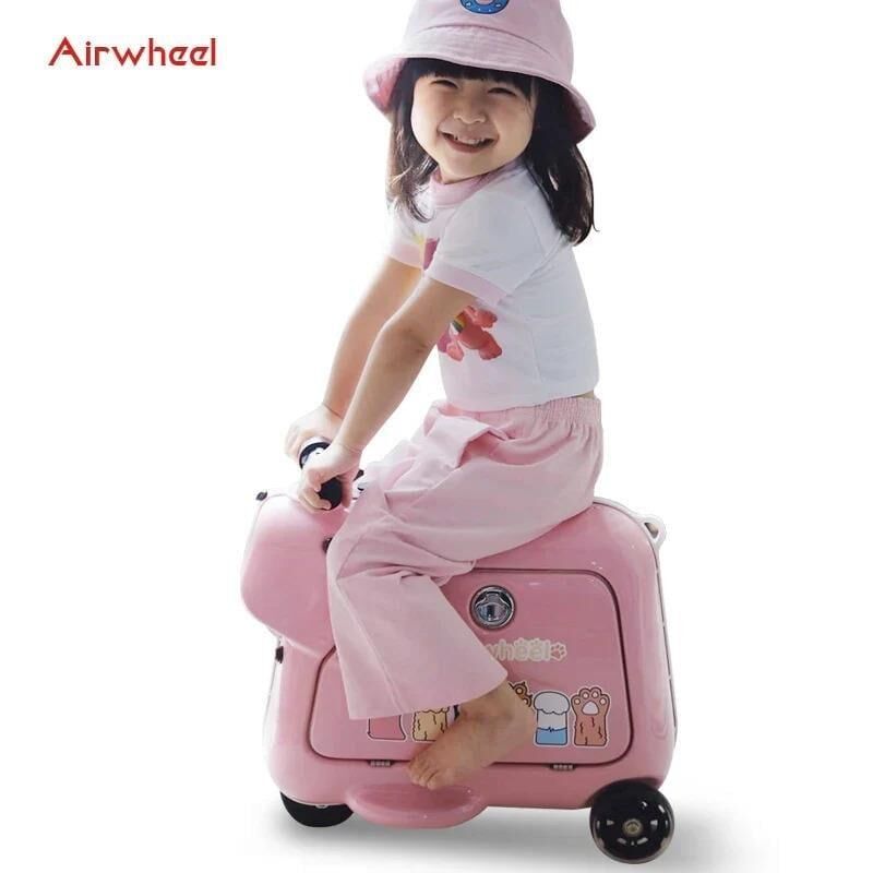 AirWheel Suitcase SQ3 Elektrikli Binilebilir Çocuk Scooter Valiz Mavi