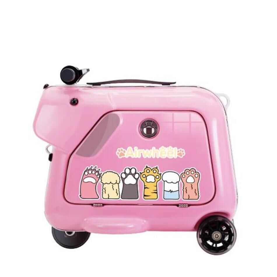 AirWheel Suitcase SQ3 Elektrikli Binilebilir Çocuk Scooter Valiz Pembe