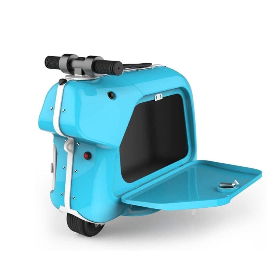 AirWheel Suitcase SQ3 Elektrikli Binilebilir Çocuk Scooter Valiz Mavi