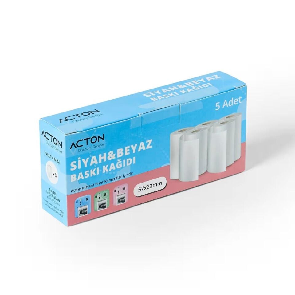 ACTON Instant paper roll (5 rolls pack) 5 renkli termal rulo