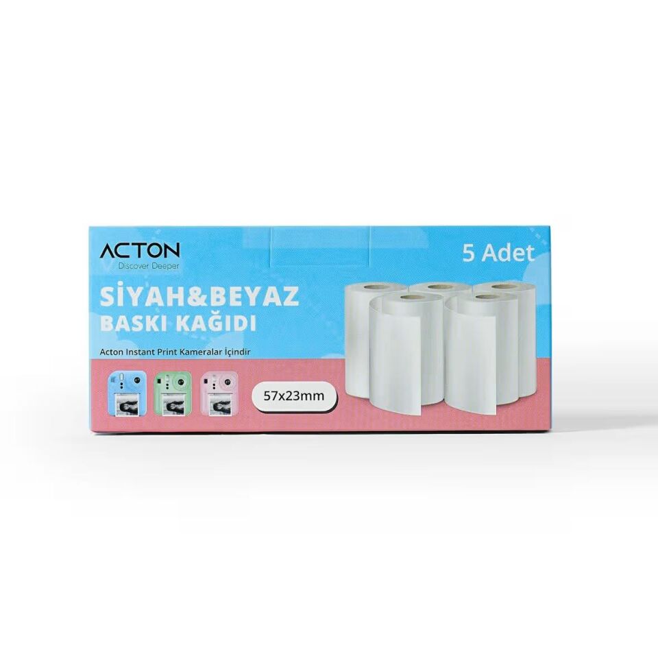 ACTON Instant paper roll (5 rolls pack) 5 renkli termal rulo
