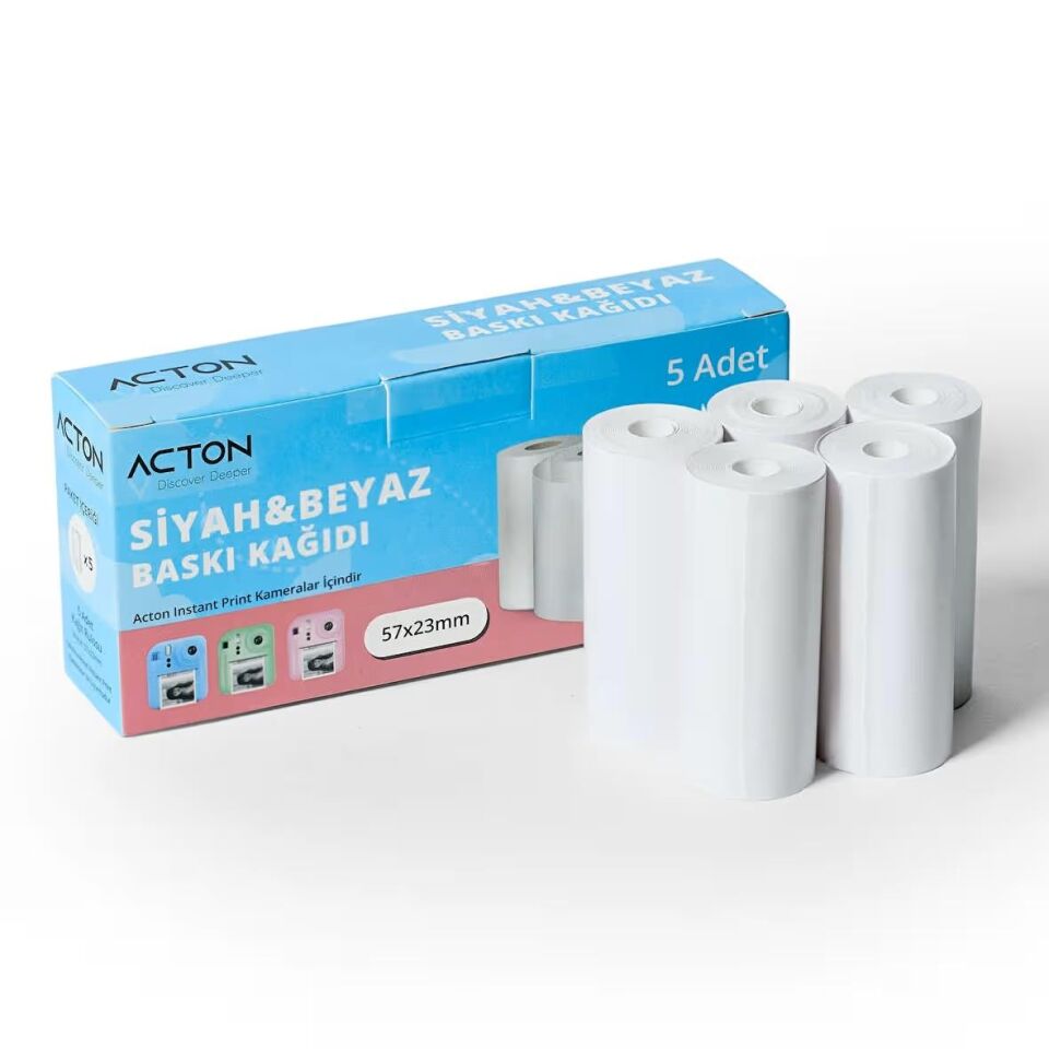 ACTON Instant paper roll (5 rolls pack) 5 renkli termal rulo