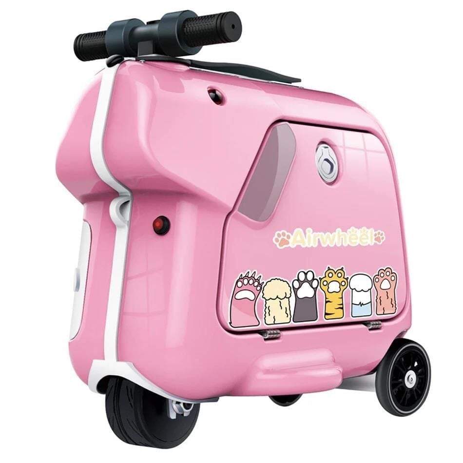AirWheel Suitcase SQ3 Elektrikli Binilebilir Çocuk Scooter Valiz Pembe
