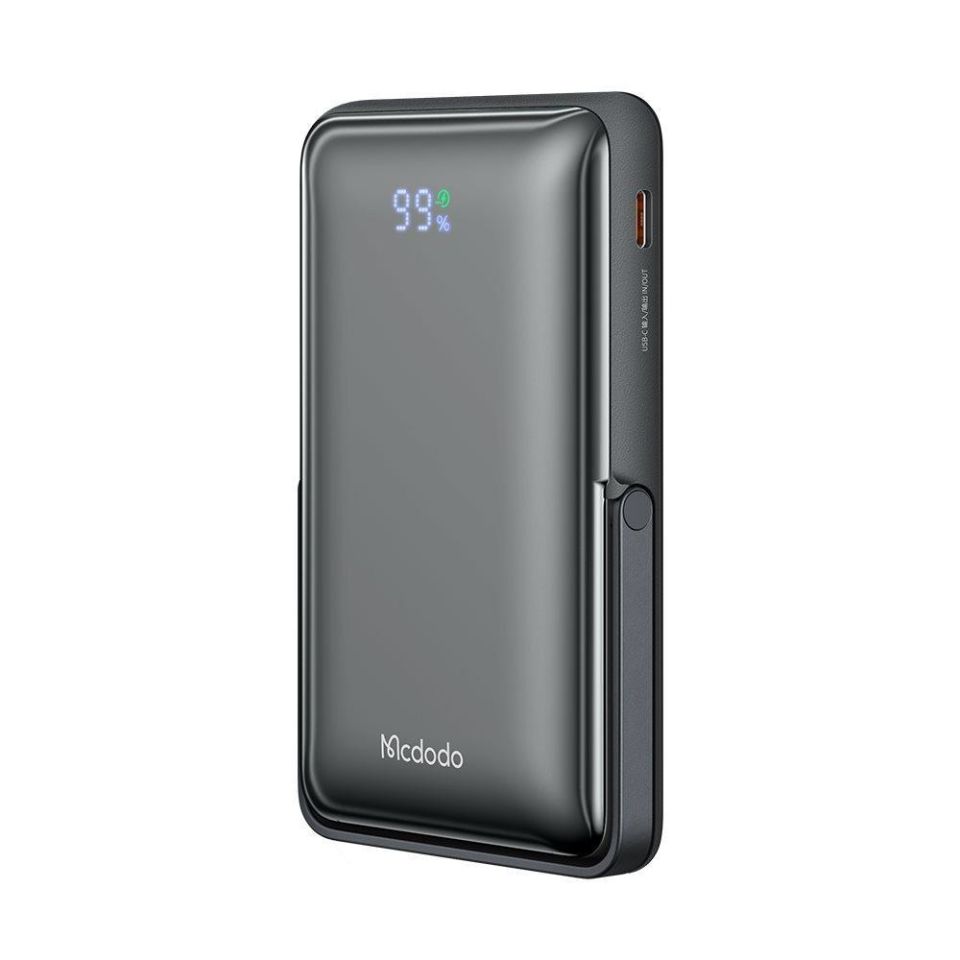 Mcdodo MC-0690 10000 mAh 15W Dijital Göstergeli Magsafe Powerbank Gri