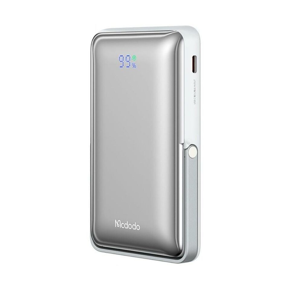 Mcdodo MC-0690 10000 mAh 15W Dijital Göstergeli Magsafe Powerbank Beyaz