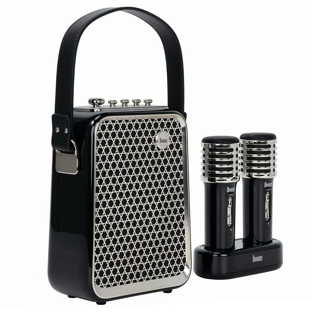 Divoom SongBird-HQ Beyaz Çift Mikrofonlu Bluetooth Hoparlör Siyah