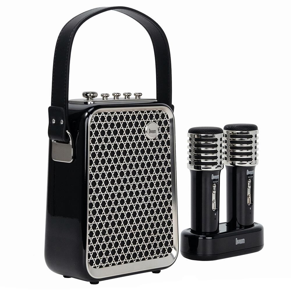 Divoom SongBird-HQ Beyaz Çift Mikrofonlu Bluetooth Hoparlör Siyah