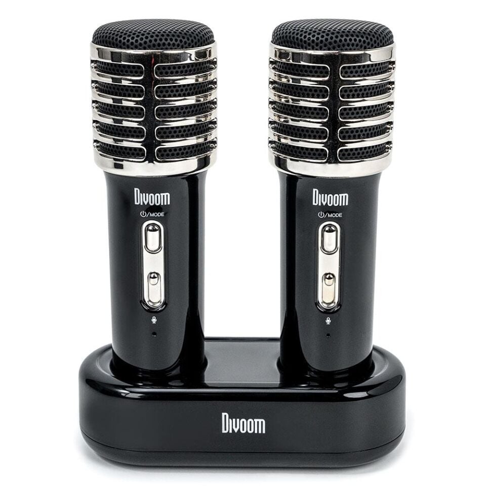 Divoom SongBird-HQ Beyaz Çift Mikrofonlu Bluetooth Hoparlör Siyah