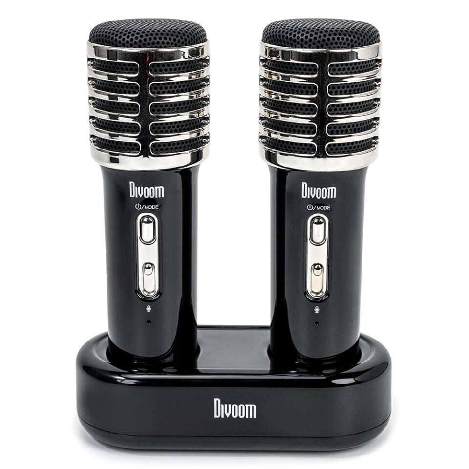 Divoom SongBird-HQ Beyaz Çift Mikrofonlu Bluetooth Hoparlör Siyah