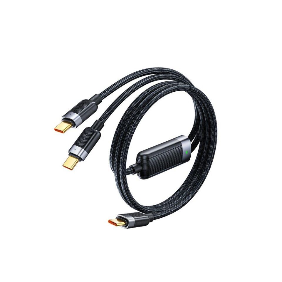Mcdodo Ca-6780 1.5 M 100w 2'si 1 Arada Type-C To Type-C + Type-C Siyah Kablo