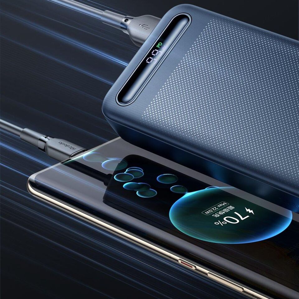 Mcdodo MC-3891 Star Serisi 22.5W PD+QC Şarj Göstergeli 20000 mAh Powerbank Siyah