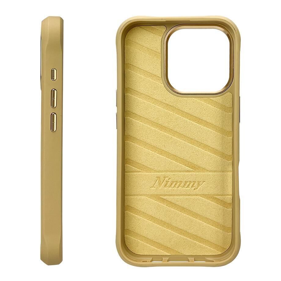 NIMMY Friends 16 Pro Max 3D Nakış İşlemeli Kedi Desenli Gözlük Ve Fermuar Detaylı    Kılıf Gold