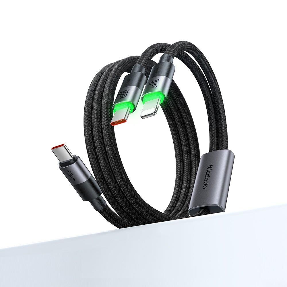 Mcdodo Ca-6700 2'si 1 arada 100W 1.5 M Usb-C To Usb-C Lightning Kablo