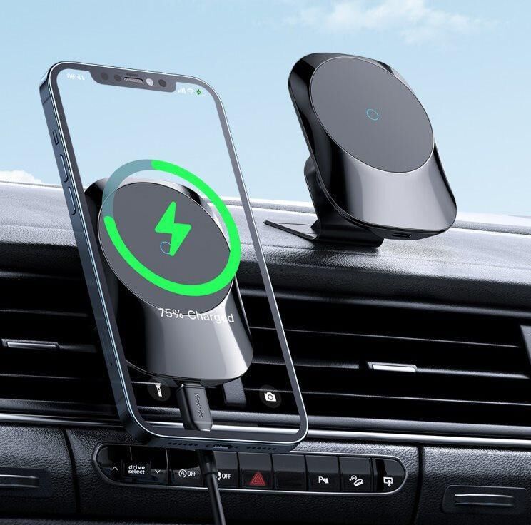 Mcdodo CH-7071 15W Magsafe Manyetik Kablosuz Şarjlı Araç İçi Telefon Tutucu Iphone 12-13-14 Serileri - Siyah