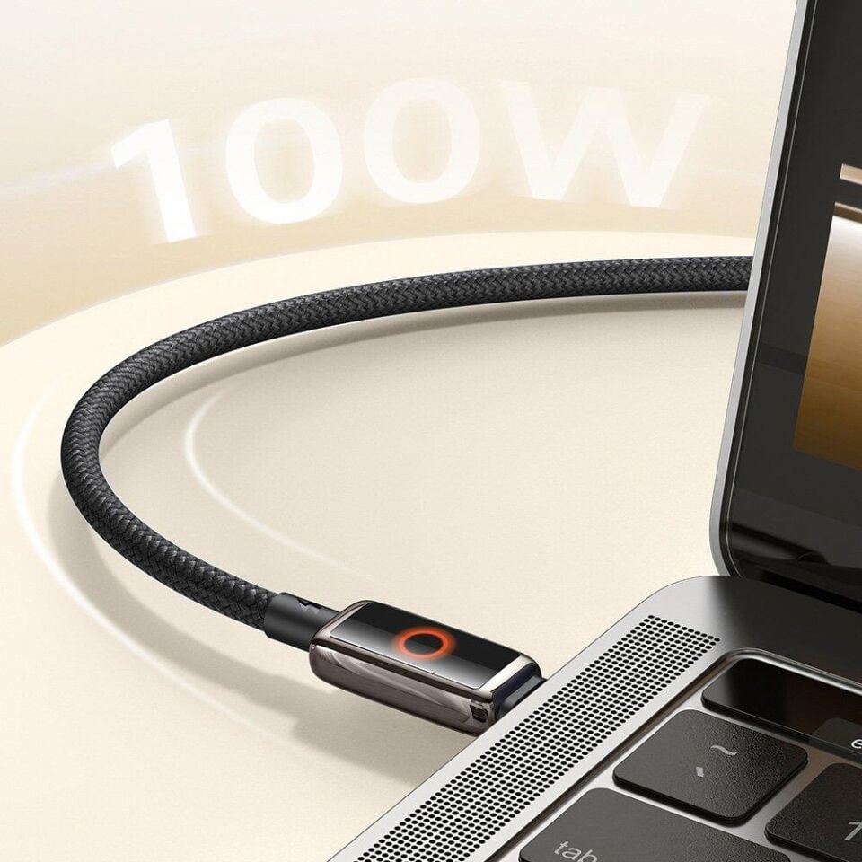 Mcdodo Ca-6680 Usb-C To Usb-C 100W Işık Göstergeli Premium Siyah Kablo