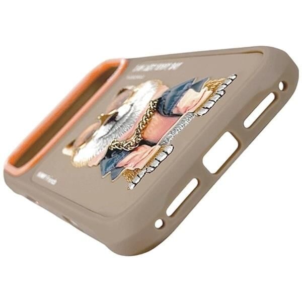 NIMMY Friends 17 Pro 3D Nakış İşlemeli Köpek Desenli Gözlük Ve Zincir Detaylı    Kılıf Desert