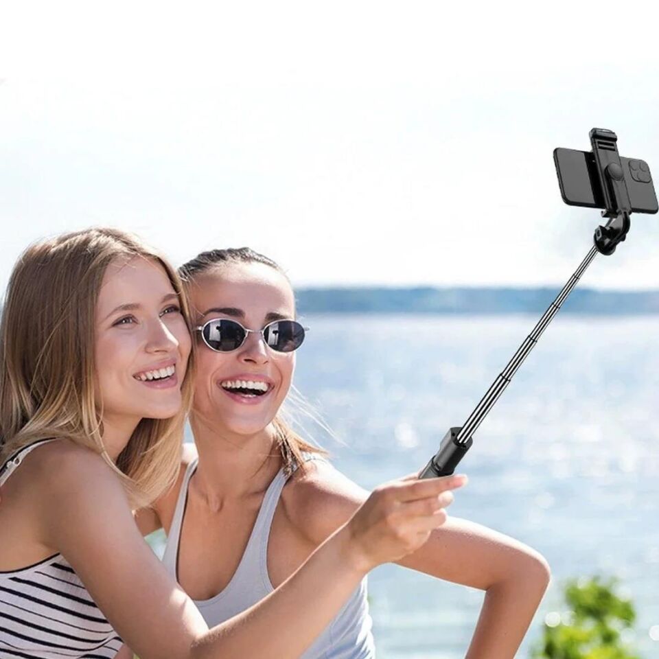 TORIMA S03  Tripod Çok Amaçlı Kumandalı Kablosuz Siyah Selfie Çubuğu Siyah