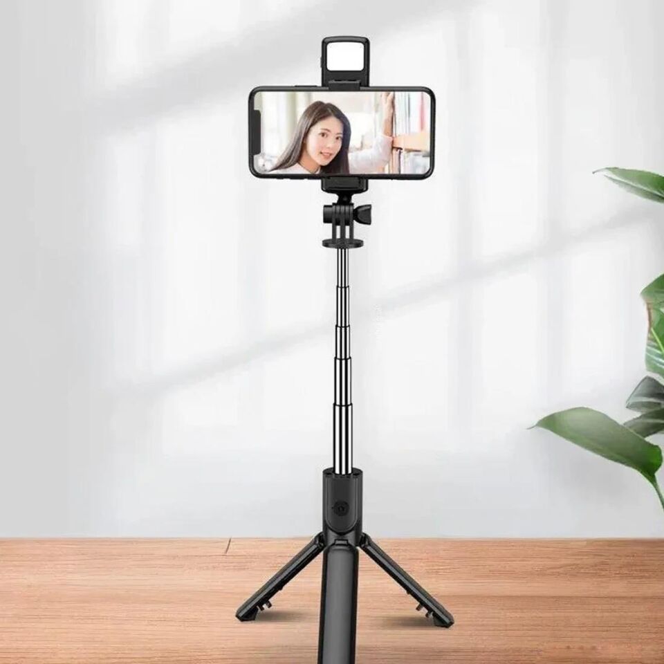 TORIMA S03  Tripod Çok Amaçlı Kumandalı Kablosuz Siyah Selfie Çubuğu Siyah