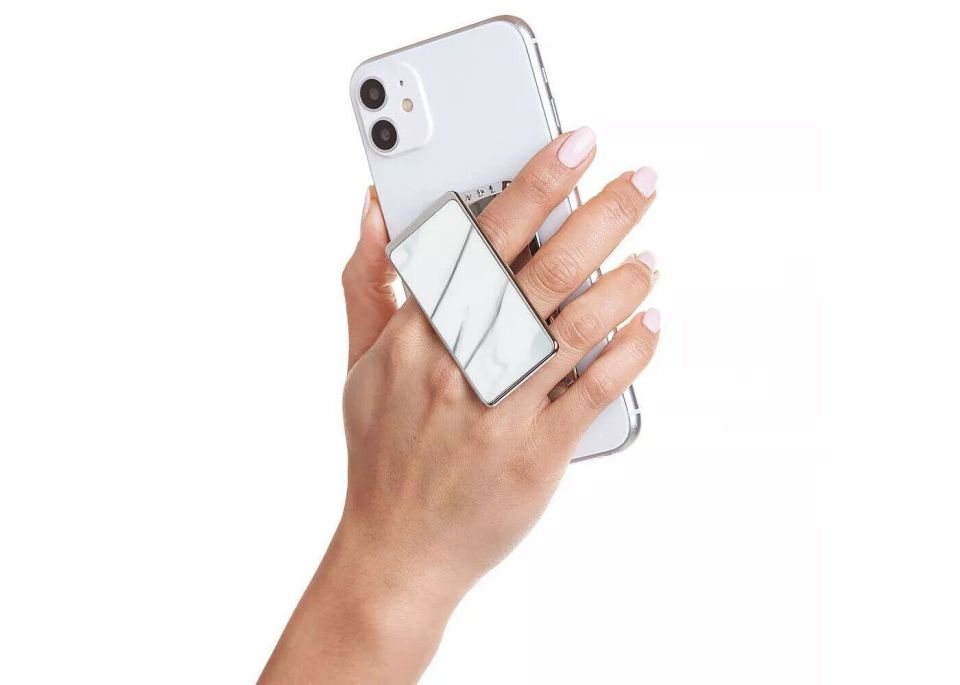HANDLstick Whıte Marble Telefon Tutucu
