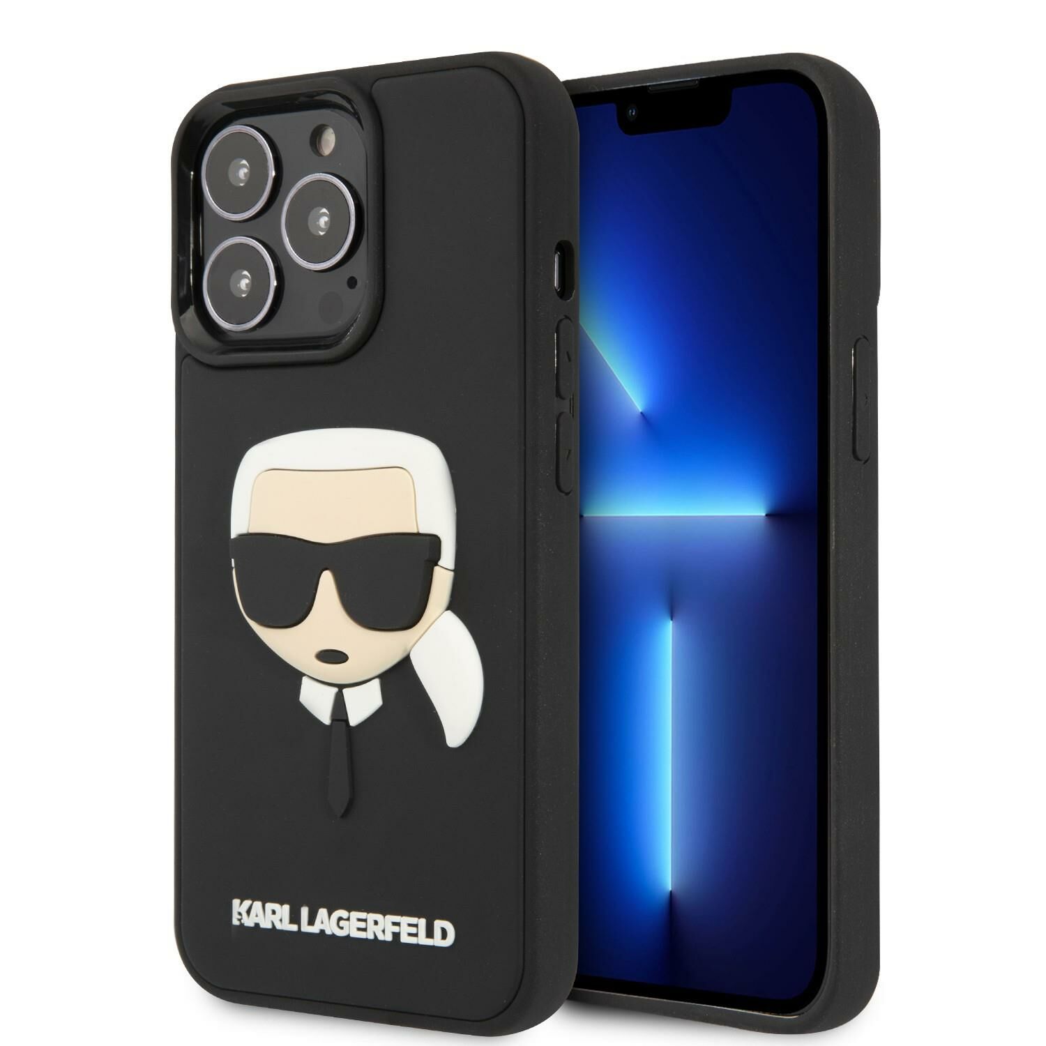 İphone 14 Pro Max KARL Silikon Siyah Kılıf KLHCP14XKH3DBK