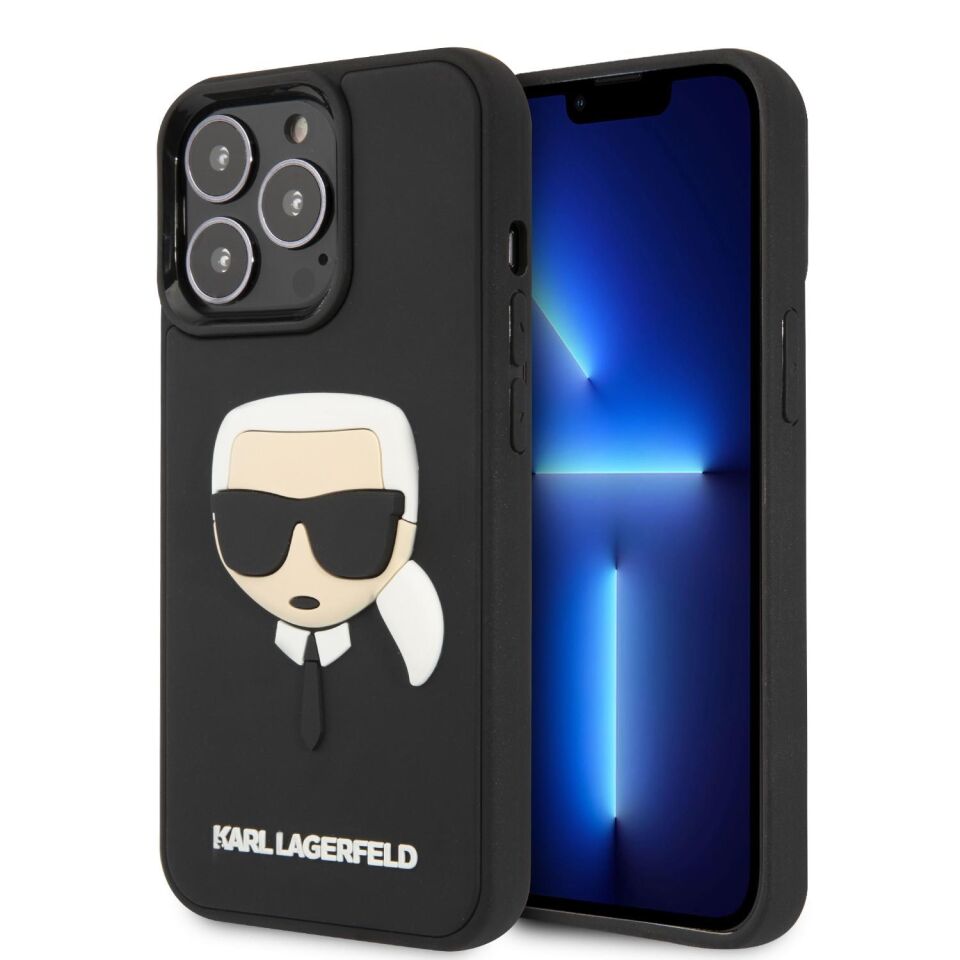 İphone 14 Pro Max KARL Silikon Siyah Kılıf KLHCP14XKH3DBK