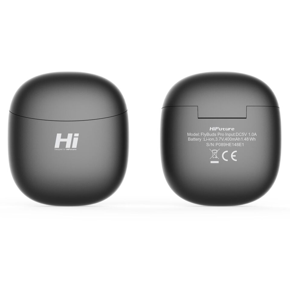 HiFuture FlyBuds Pro Pasif Gürültü Önleyici 4 Mikrofonlu TWS IPX5 Bluetooth 5.3 Kablosuz Kulak İçi Kulaklık Siyah