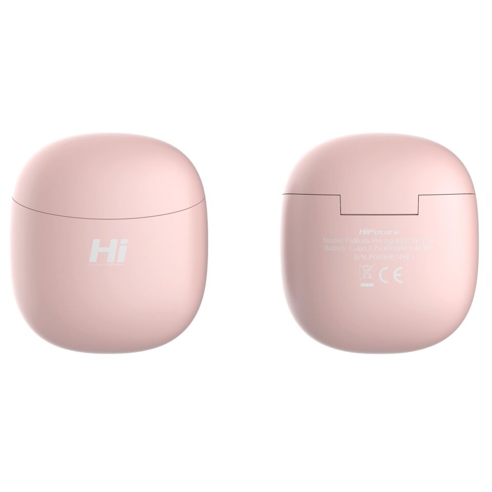 HiFuture FlyBuds Pro Pasif Gürültü Önleyici 4 Mikrofonlu TWS IPX5 Bluetooth 5.3 Kablosuz Kulak İçi Kulaklık Pembe