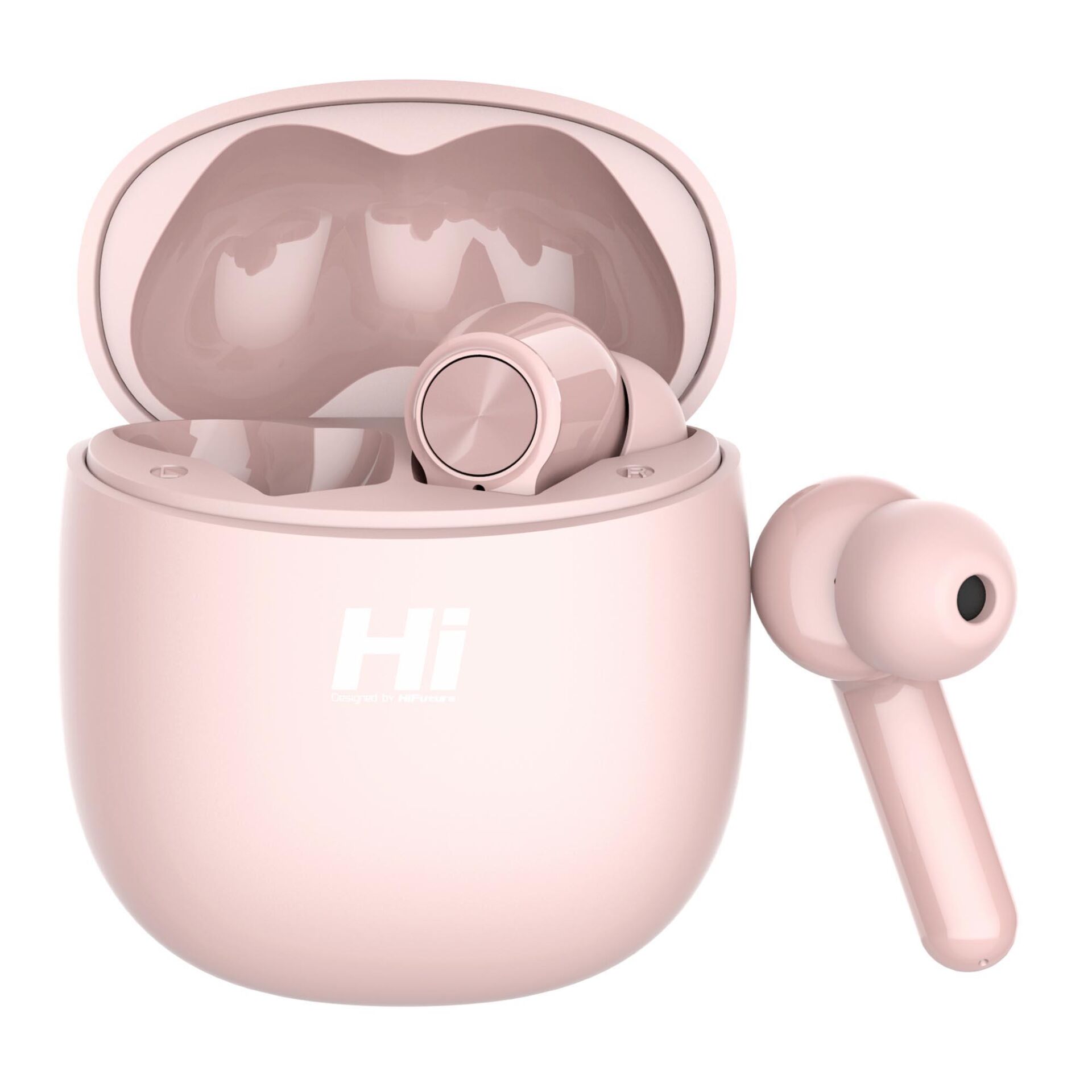 HiFuture FlyBuds Pro Pasif Gürültü Önleyici 4 Mikrofonlu TWS IPX5 Bluetooth 5.3 Kablosuz Kulak İçi Kulaklık Pembe