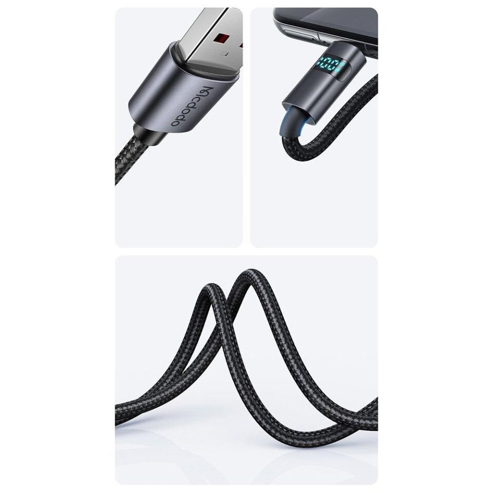 Mcdodo Ca-6520 Usb-A To Usb-C Kablosu Yatay Led Ekranlı