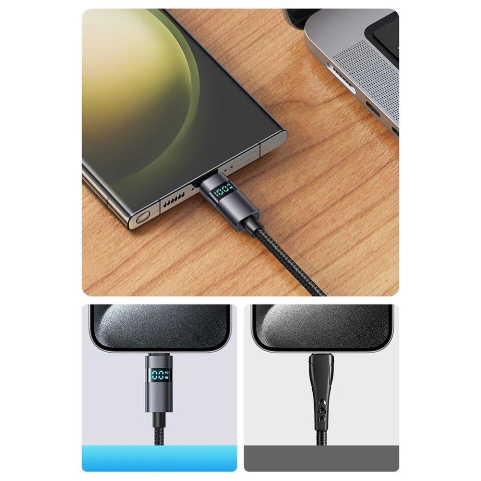 Mcdodo Ca-6520 Usb-A To Usb-C Kablosu Yatay Led Ekranlı