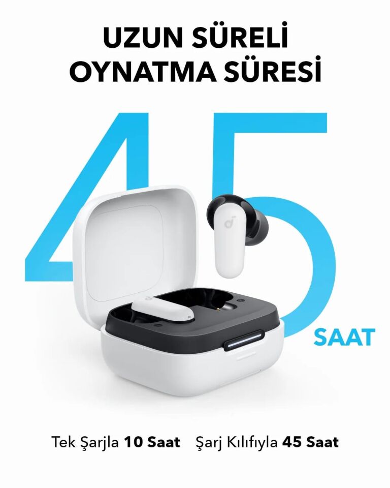 Anker SoundCore R50i NC ANC TWS Kulak İçi Bluetooth Kulaklık Beyaz