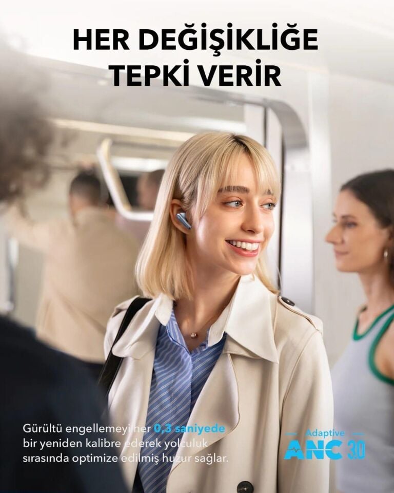 Anker Liberty 4 Pro Gürültü Engelleyici Kablosuz Bluetooth Kulaklık Mat Beyaz