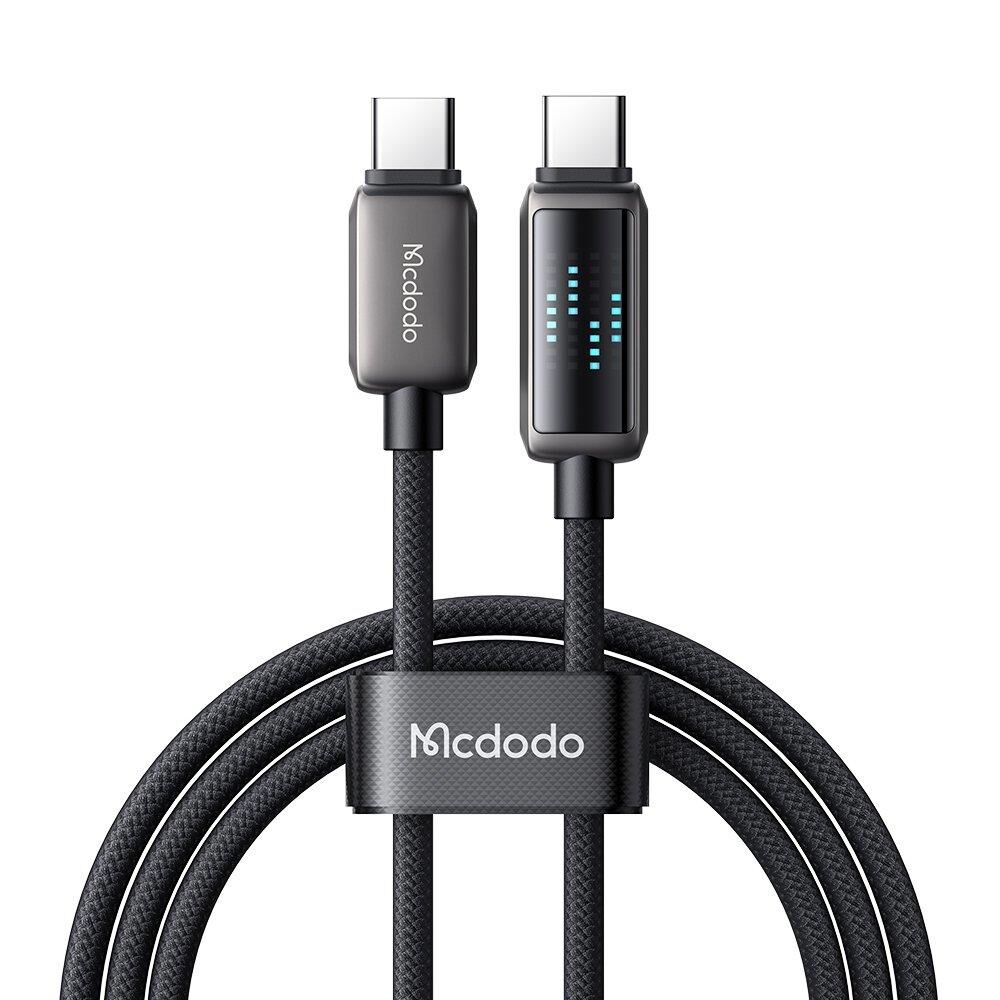 Mcdodo Ca-4250 100W Type-C To Type-C Şarj Hız Göstergeli Şarj Ve Data Kablosu - 1.2 M Siyah