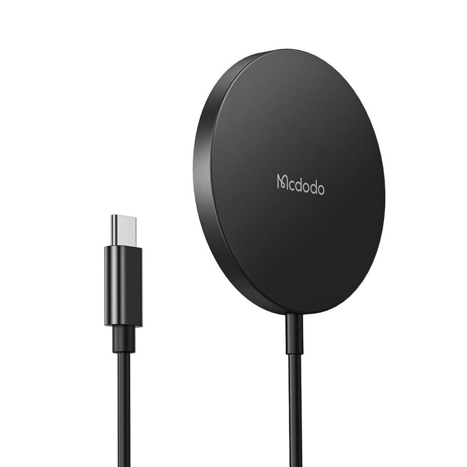 Mcdodo CH-4360 15W Magsafe Manyetik Tutuculu Wireless Şarj aleti - Siyah