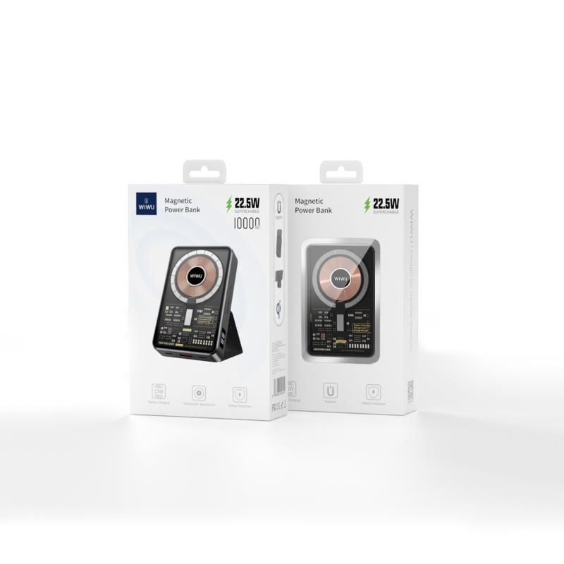 Wiwu JC-21 Hızlı Şarj Özellikli Standlı Magsafe Wireless Powerbank 22.5W 10000mAh