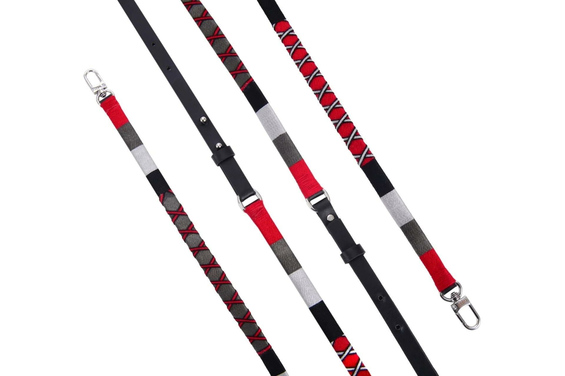 Hippi Ayarlanabilir Yassı Deri Telefon ve Çanta Uyumlu Askı 115 cm-130 cm Watermelon